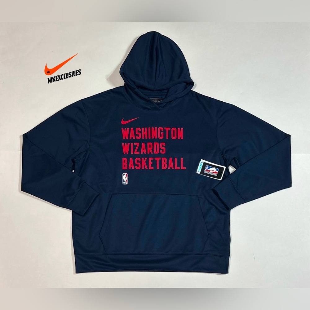 Nike NBA Engineered Washington Wizards Basketball Hoodie Pullover Sweatshirt L